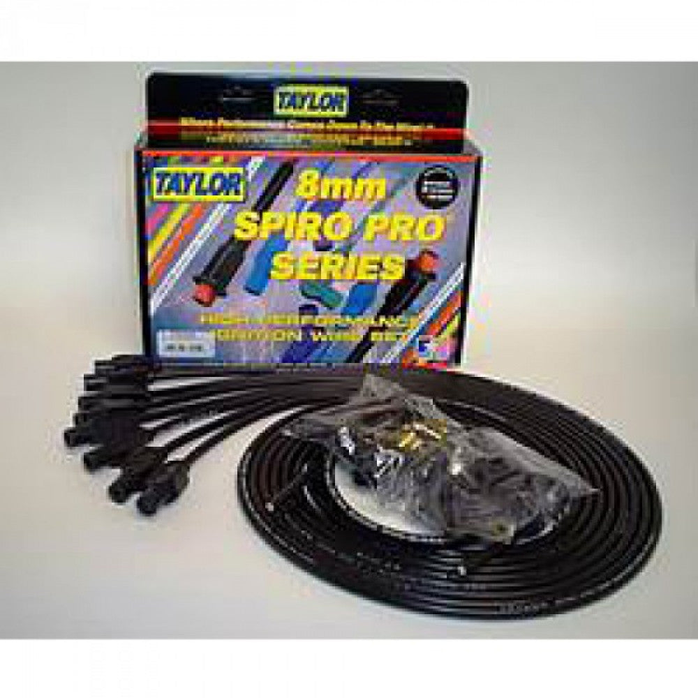 Taylor HT Ignition Leads 8mm BLACK Straight #73055