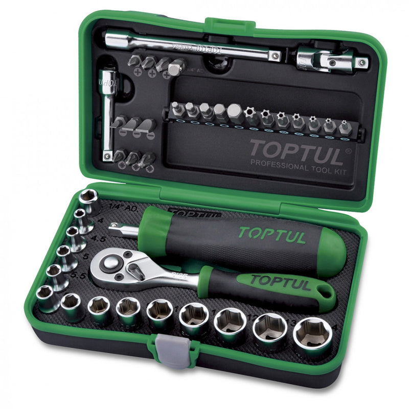 Toptul 1/4"Drive Socket & Bit Set 41 Pieces