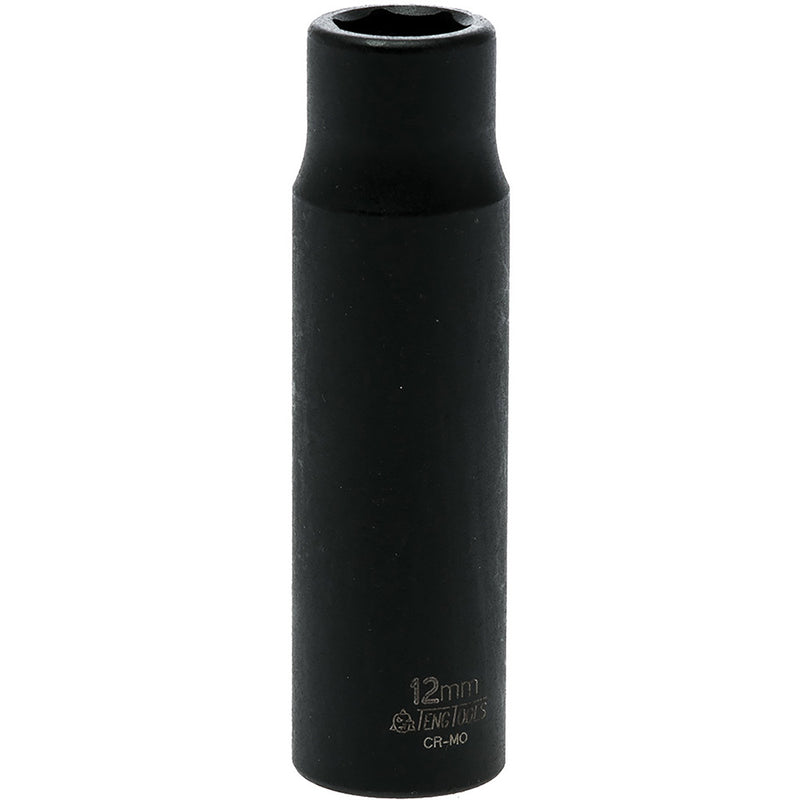 Teng 1/2in Dr. Deep Impact Socket 12mm Ansi