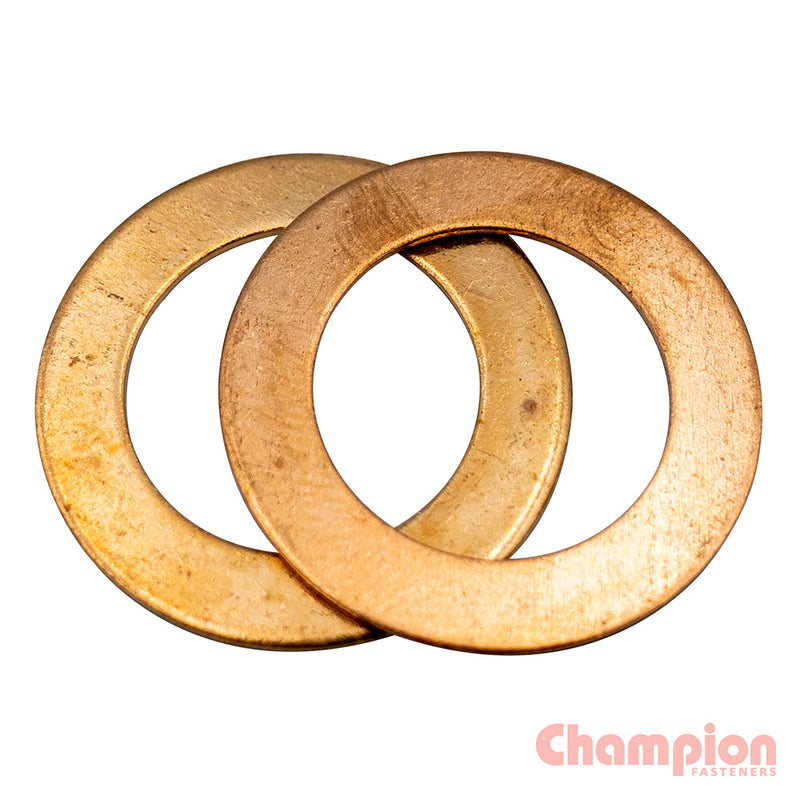 Champion Washers Crush Sealing Copper M14 x 24mm x 2mm (50 Pack)