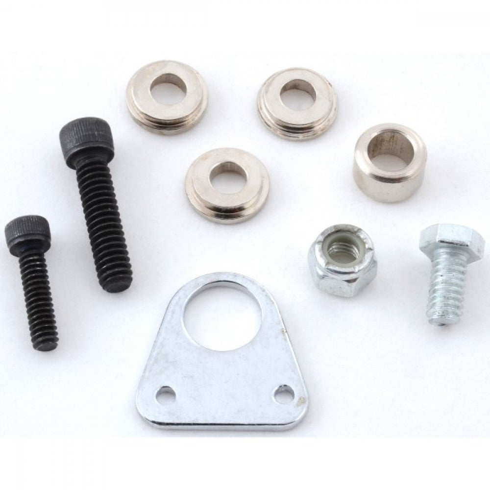TSP CHROME STEEL THROTTLE RETURN SPRING & BRACKET KIT FOR HOLLEY CARBURETORS