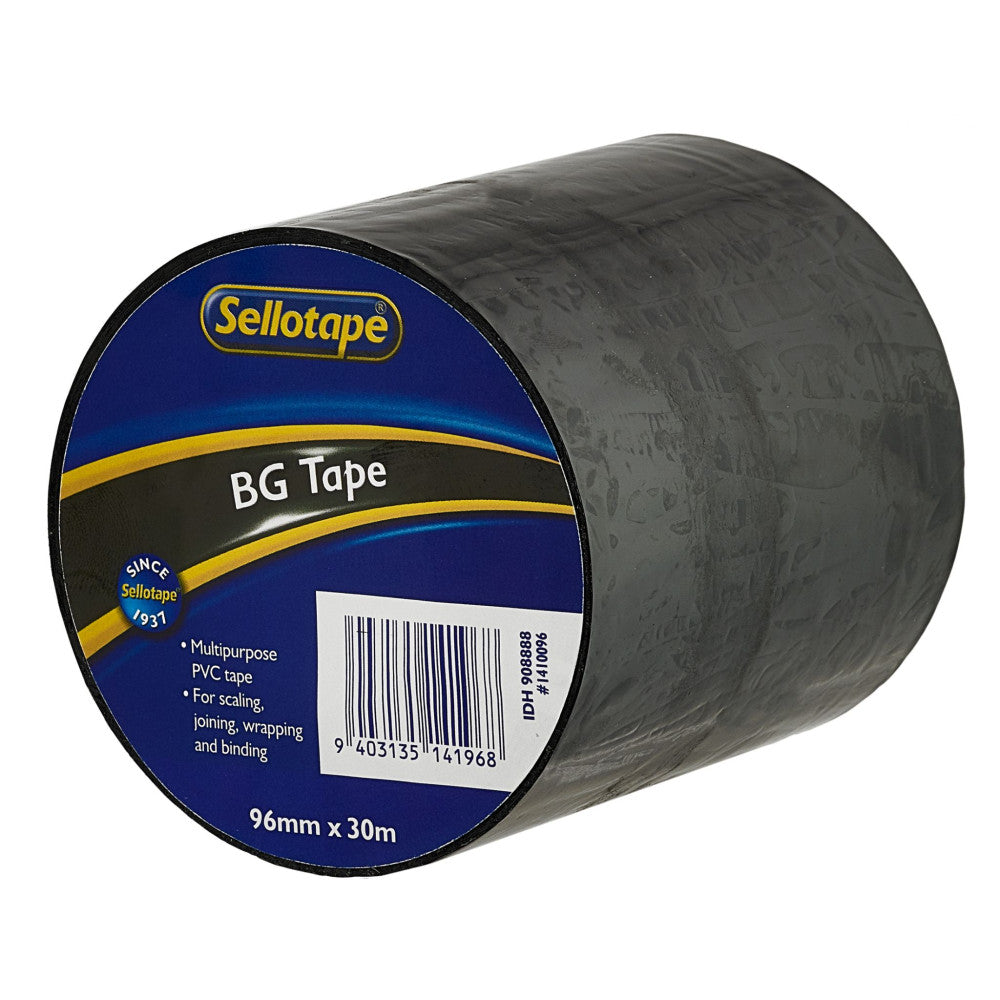 Sellotape 1410 BG Tape Black 96mmx30m