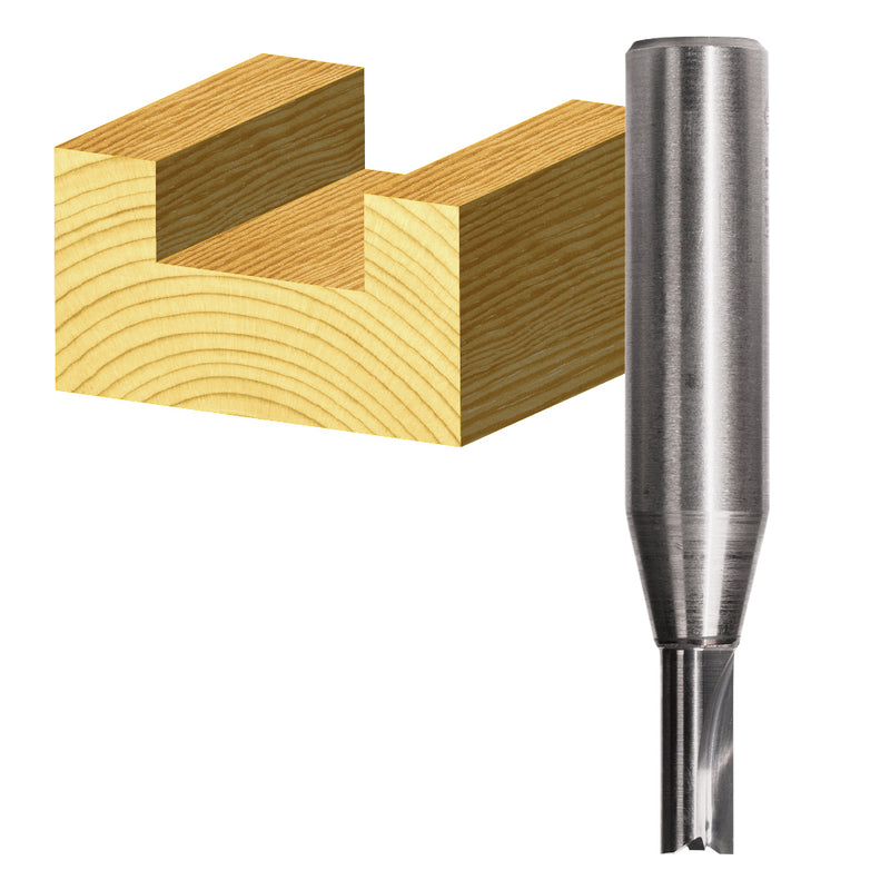 Straight Bit 8.0mm CARBIDE INSERT, 2 FLT 1/2 SHK