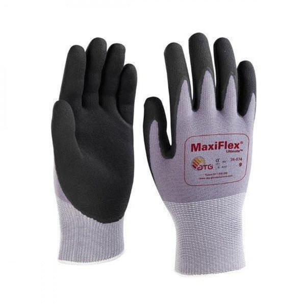 Maxiflex Glove Palm  Coated Lrg Size 9  NIMF3