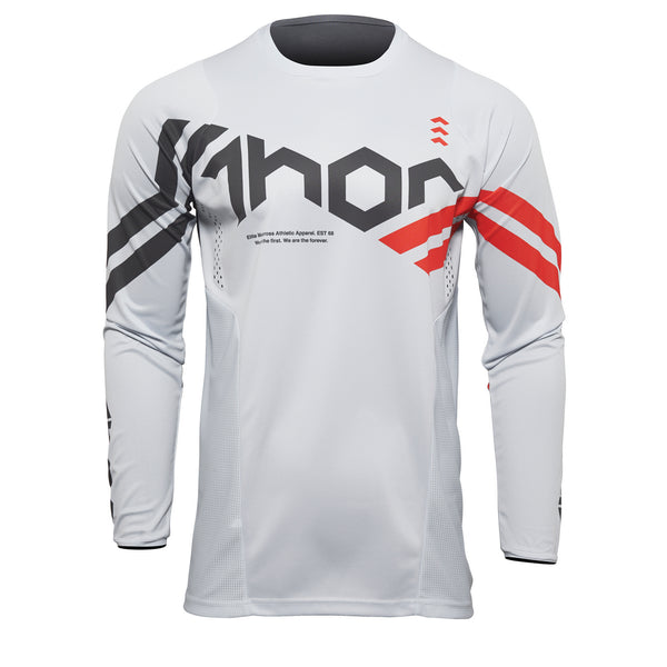 Jersey S22 Thor MX Pulse Cube Light Grey/Red Orange Size Small