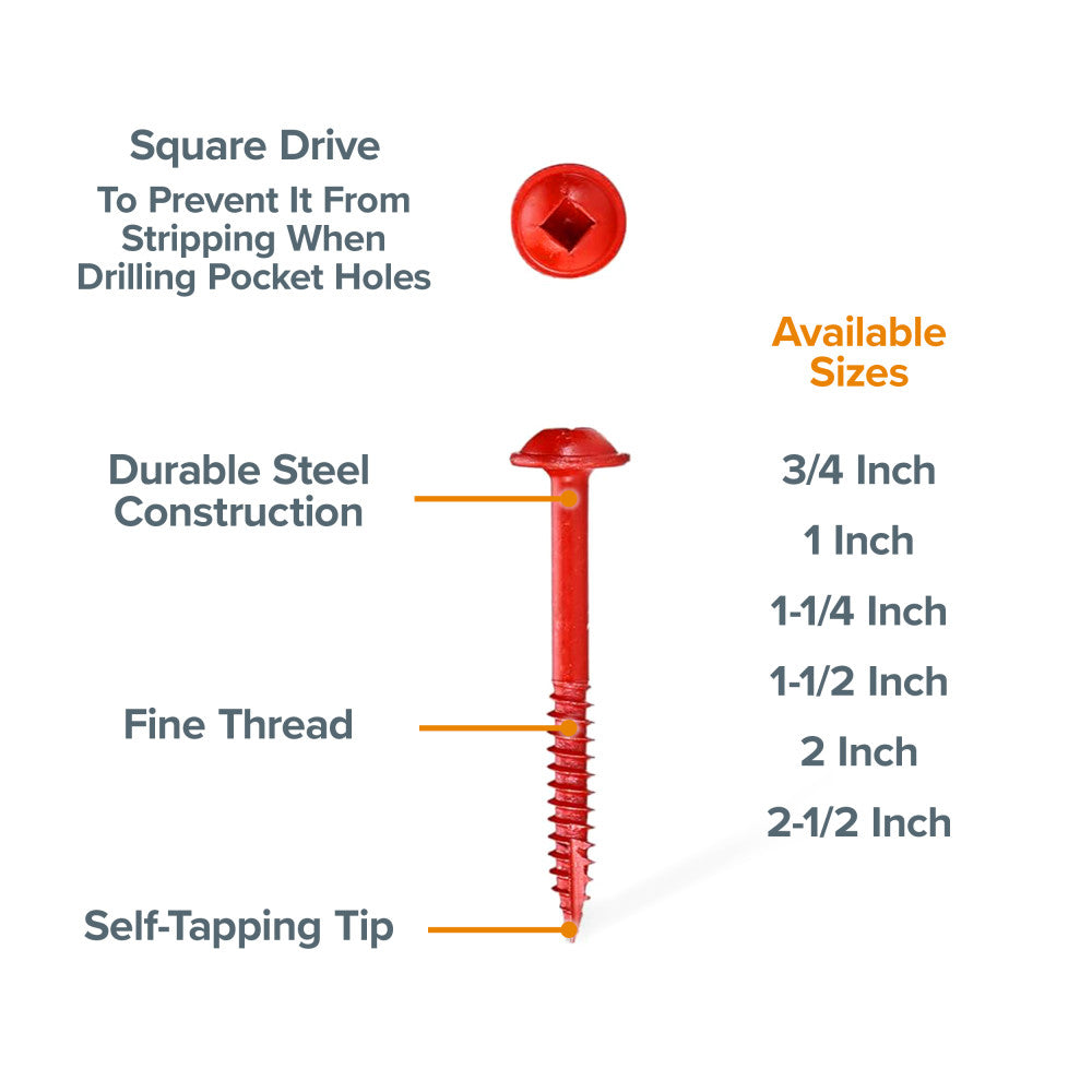 Screws 1-1/2-Inch Fine 100-pcs