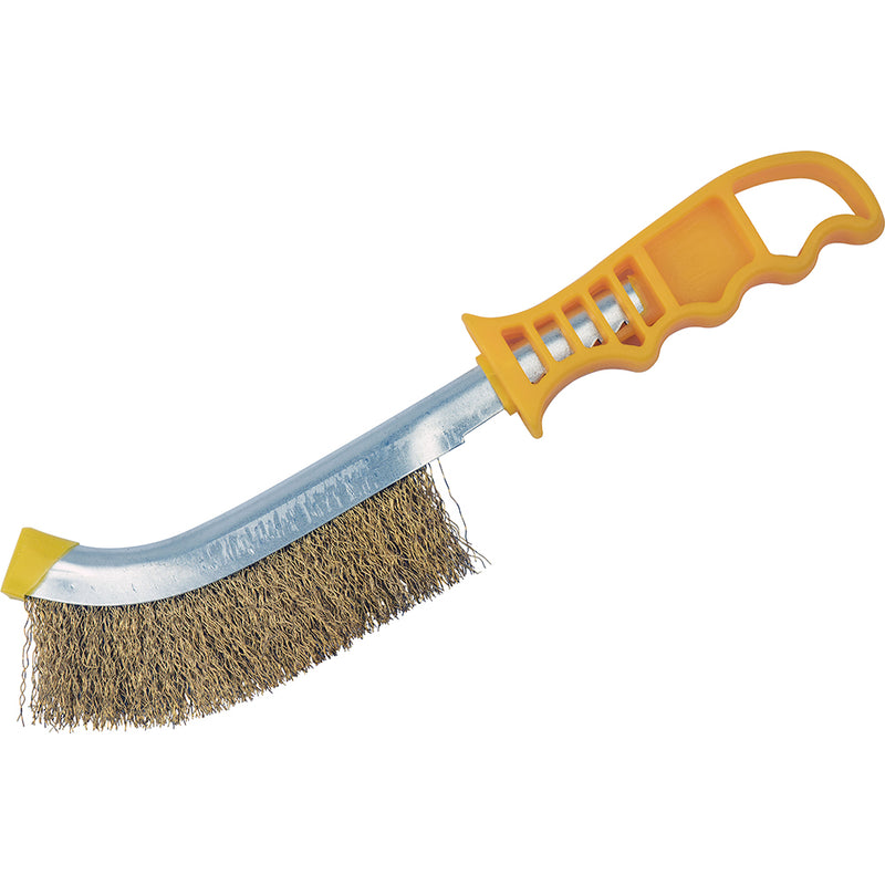 Itm Wire Brush Yellow Handle - Brass Wire