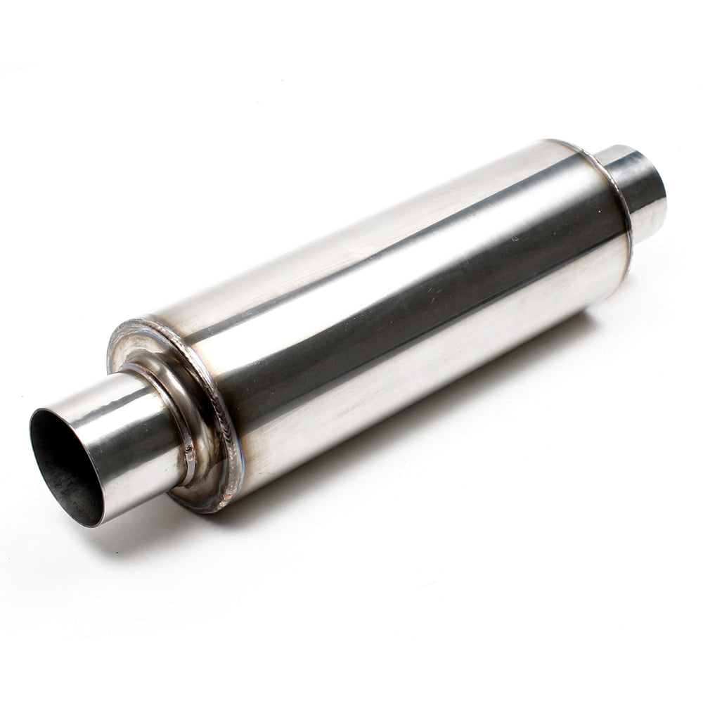 2.0" I.D Inlet/Out 10" Body Resonator Stainless Wool Packed (304 Stainless)