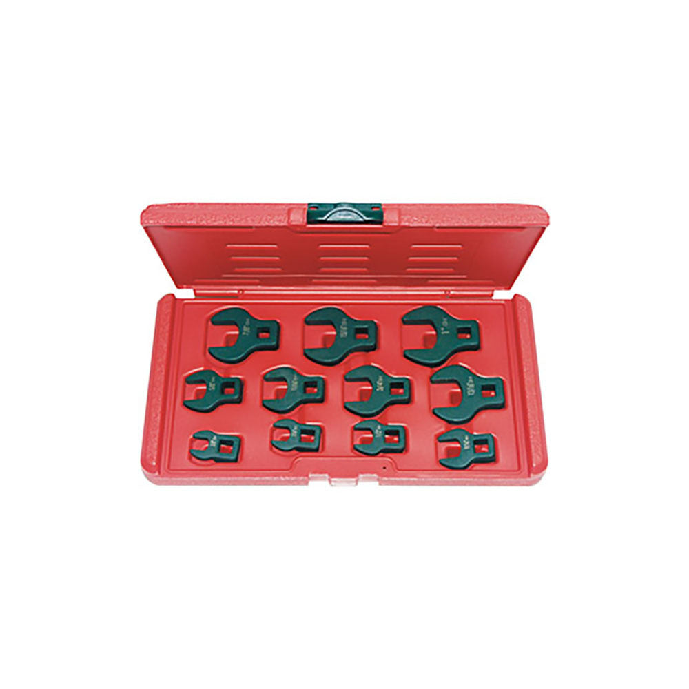 T&E Tools 3/8" Dr. 11Pc Crowsfoot Set 3/8-1"