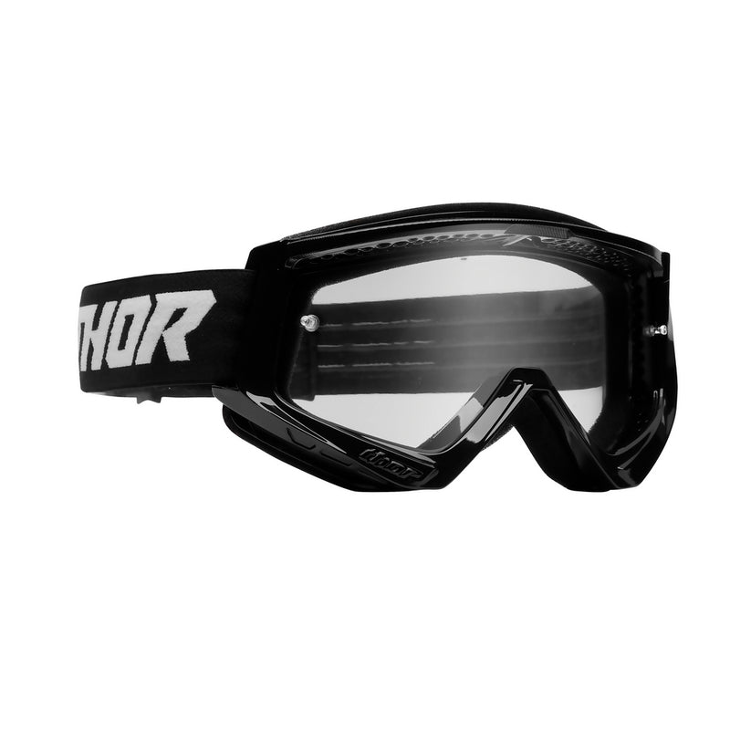 Thor MX Goggles S22 Youth Combat Solid Black/White