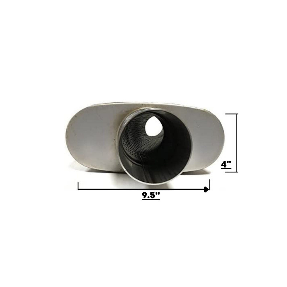 AFTERBURNER Performance Muffler Stainless 2.5 Inch Offset - Centre#ABE42551
