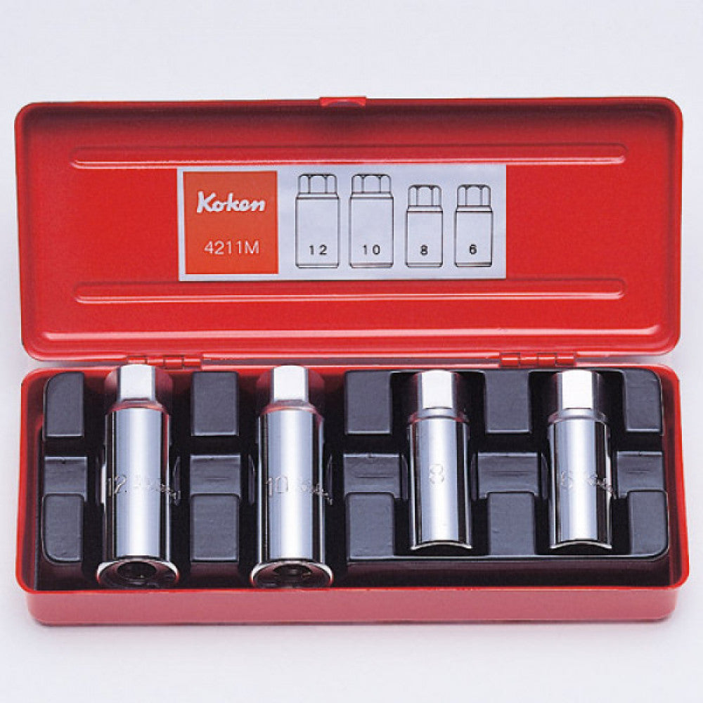 Koken - 1/2" Dr Stud Puller Set - 4pc-1/4"-1/2"