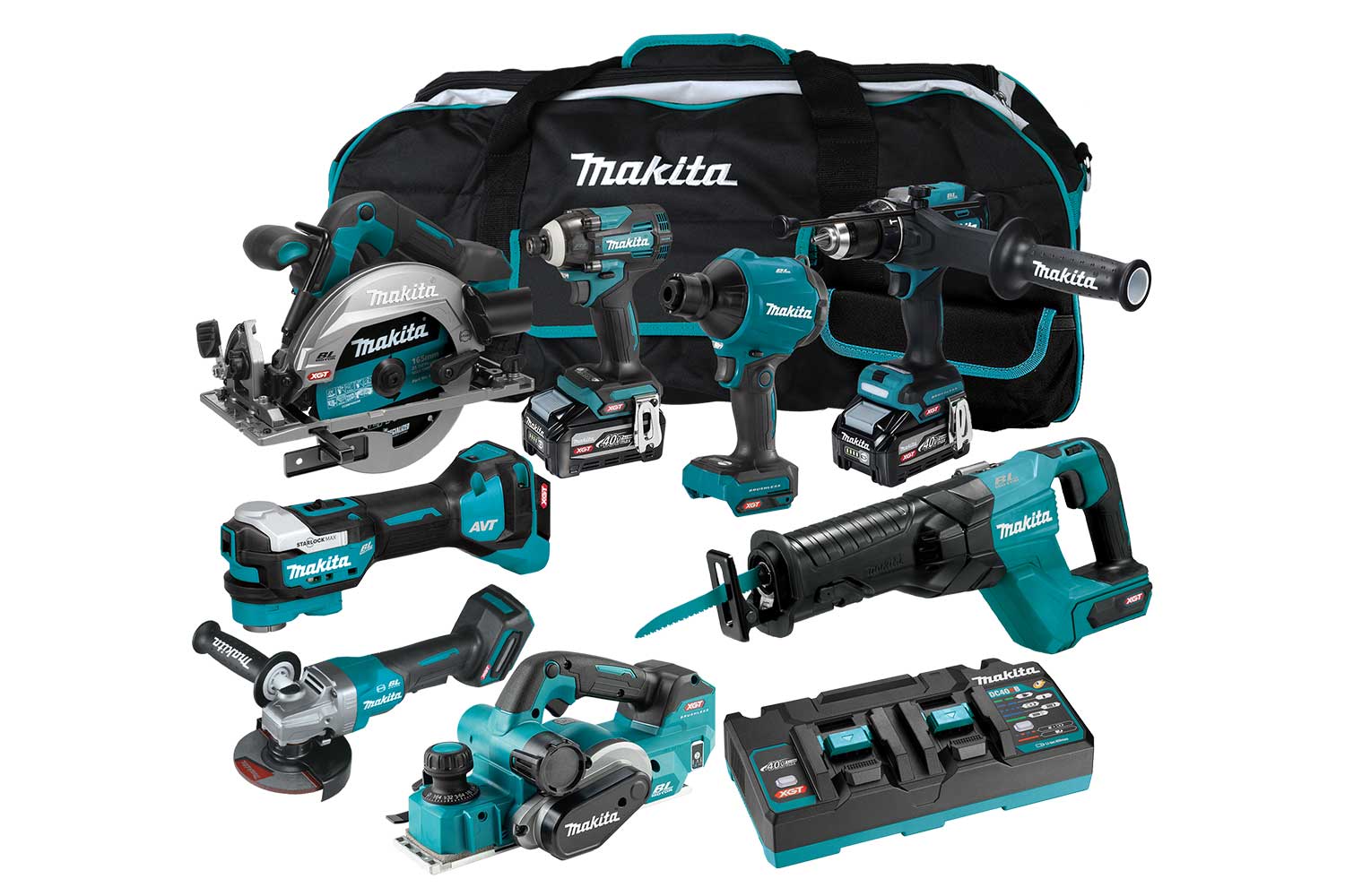 MAKITA 40Vmax XGT Brushless 8-Pc. Combo (4.0Ah) Kit DK0252G801