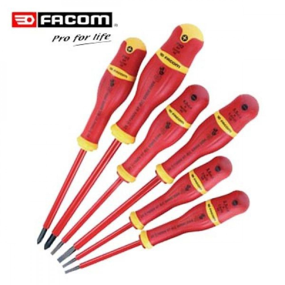 SCREWDRIVER PH ELE 6-SET  FACOM MOD.AT1VE  4xFL+2xPH