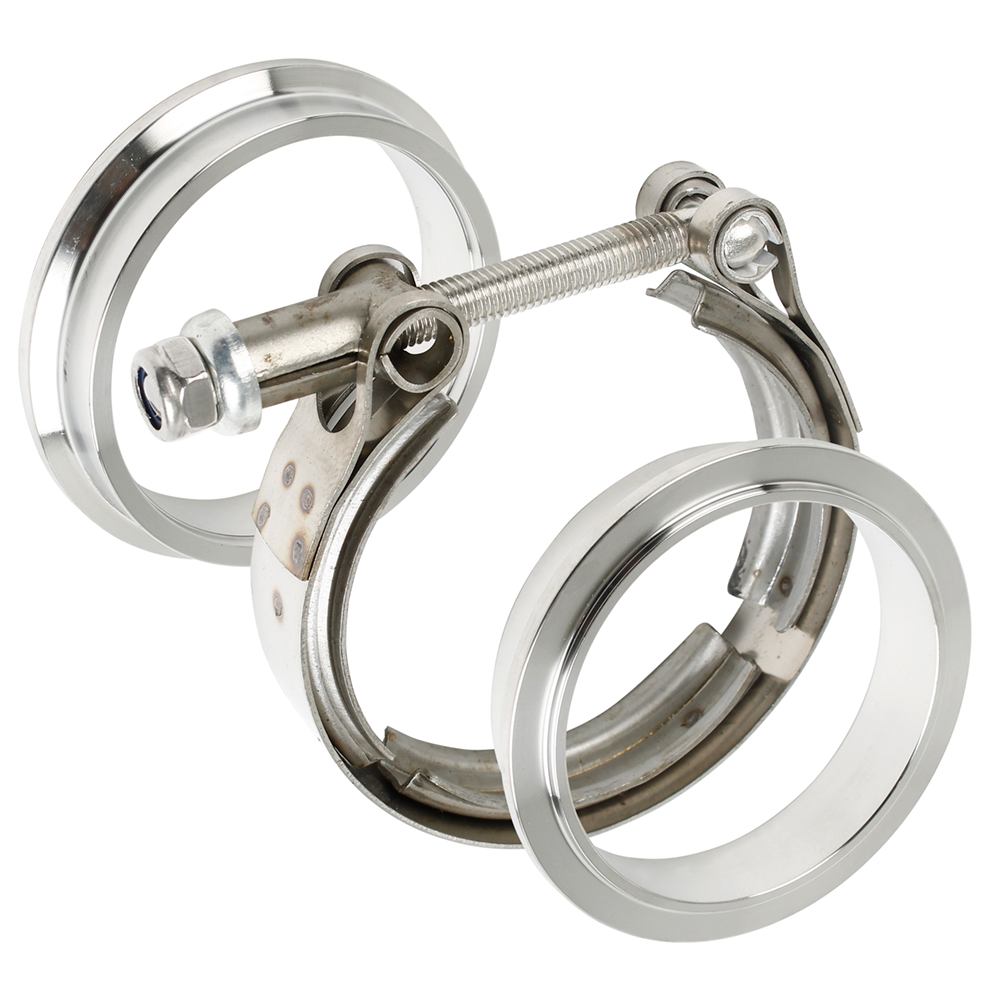 Exhaust Flange 3.5" ID V Band Clamp Kit Stainless Steel