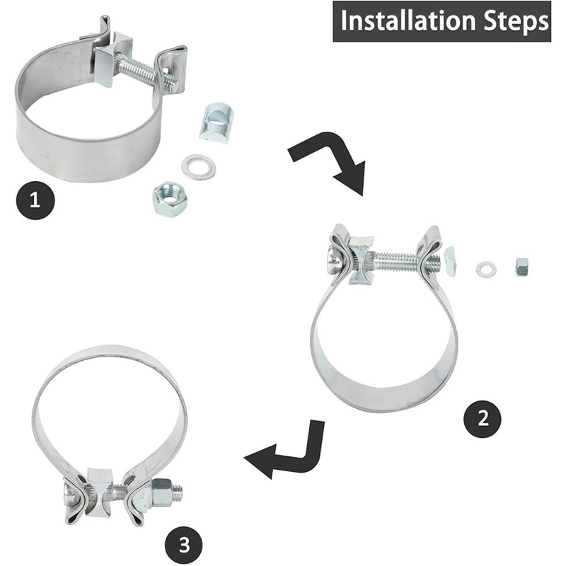 AFTERBURNER Universal Exhaust Band Clamp Narrow Stainless Steel 2 Inch