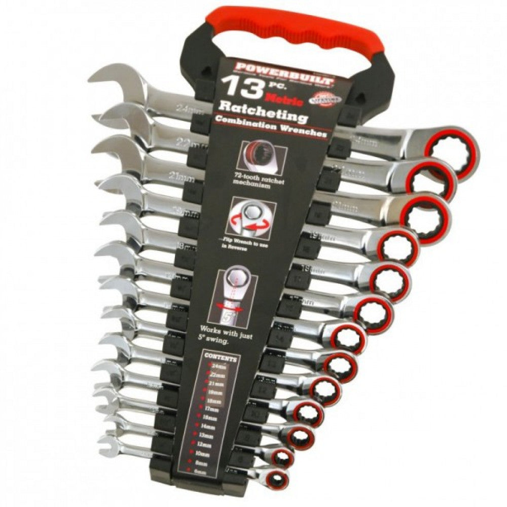 Powerbuilt 13pc Metric Gear Spanner Set