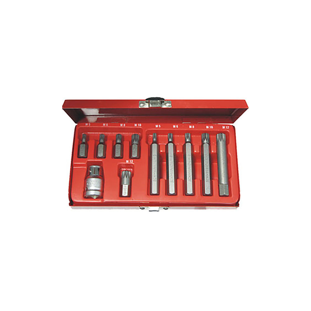 T&E Tools 11 Piece Triple Square 10mm Hex Insert Bits