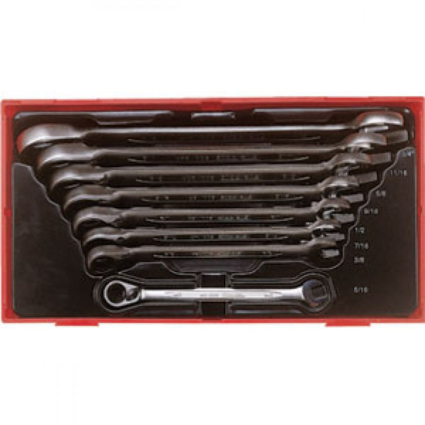 Teng 8Pc Rev Ratchet Af Combination Spanner Set -