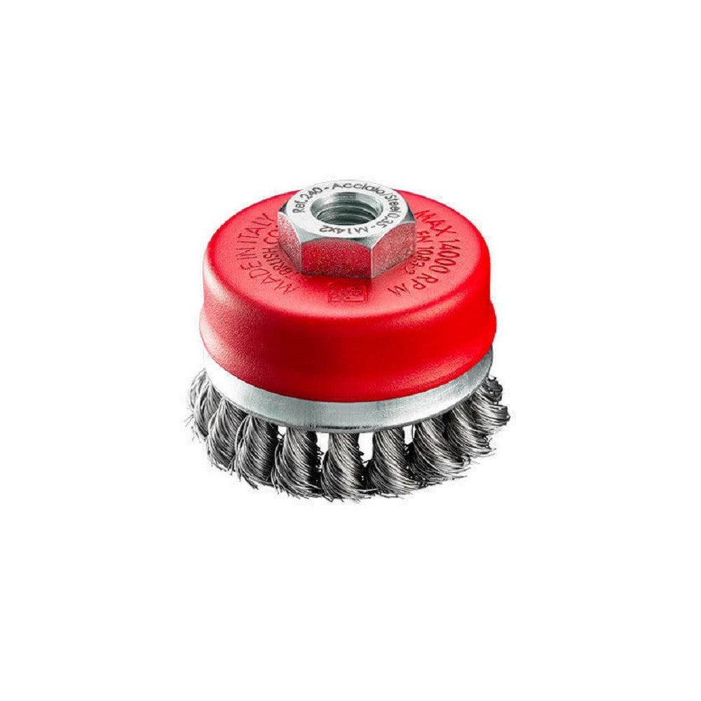 S.I.T. Twist Knot Wire Cup Wheel - M14, 70mm