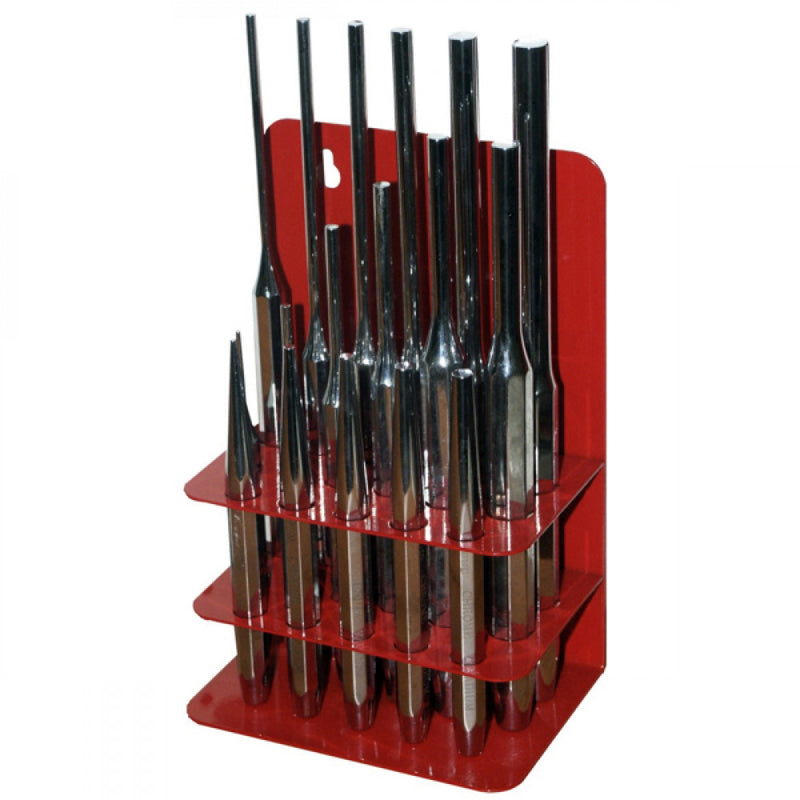 T&E Tools 17Pc Pin Punch And Drift Set