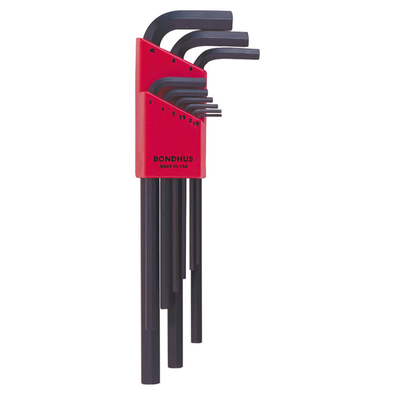 Hex Key L/S Metric 9 Piece Set 1.5-10mm Bondhus