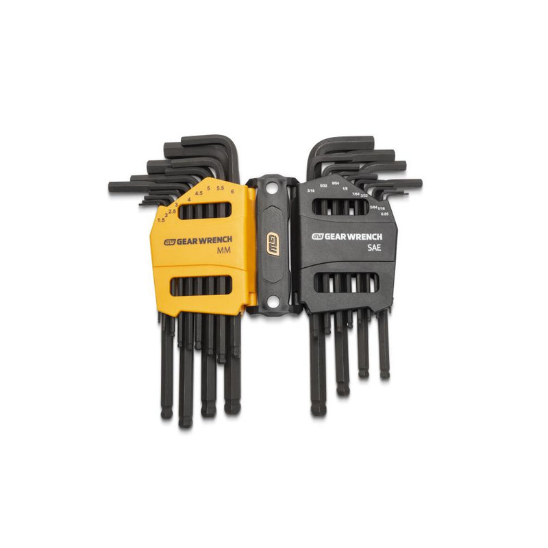 GearWrench 26 Piece SAE/Metric Ball End Long Arm Hex Key Set  83505