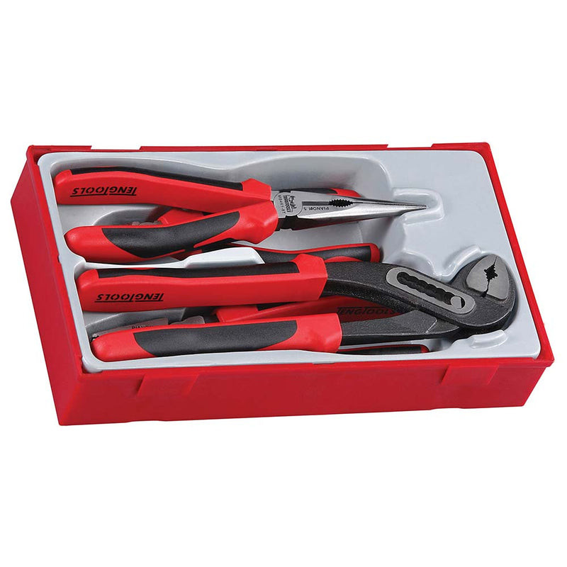 Teng Tools 4Pc Mega Bite Tpr Grip Plier Set