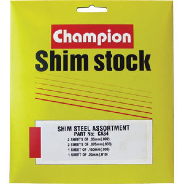 Champion Steel Shim Assortment 150mm x 150mm Sheet