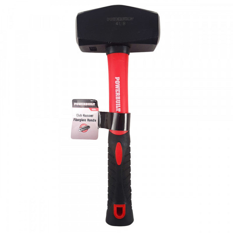 Powerbuilt 4Lb Club Hammer - Fiberglass Handle