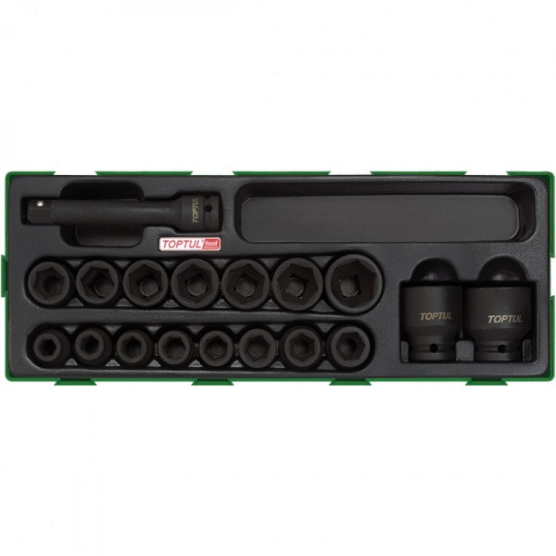 Toptul 1/2"Drive Impact Socket Set 18 Pieces