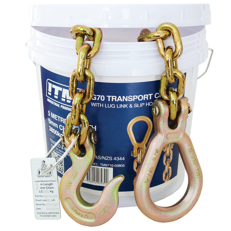 ITM G70 Transport Chain - 3.8 Ton Lashing Cap. - 5M Length