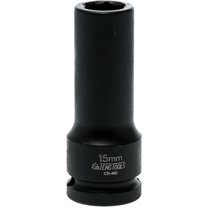 Teng 1/2in Dr. Deep Impact Socket 15mm Din