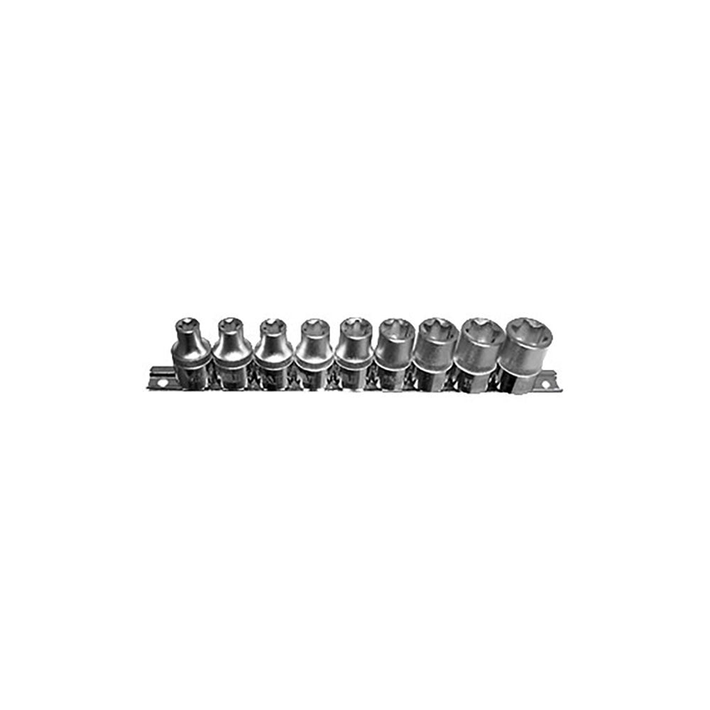 T&E Tools 9Pc E10-E24 F/Male Torx Socket Set
