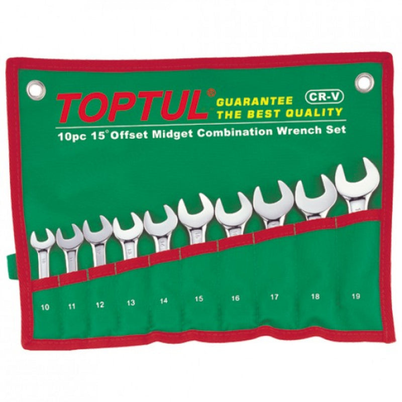 Toptul Midget ROE Spanner Set 10 Piece Metric