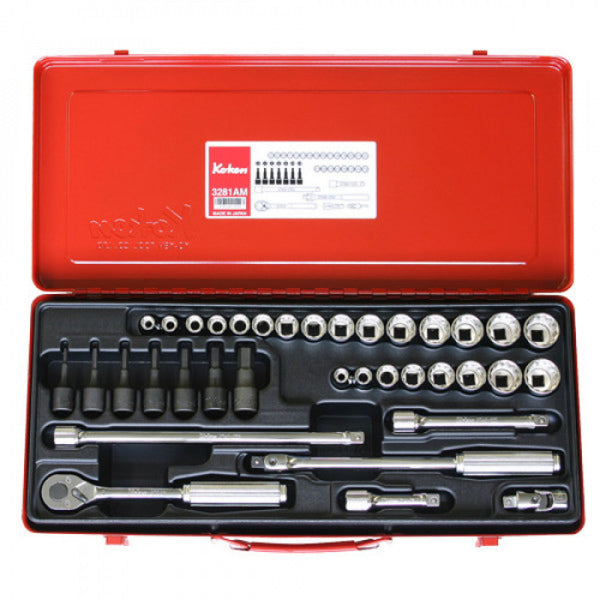 Koken - 3/8" Dr Socket Set - 36pc