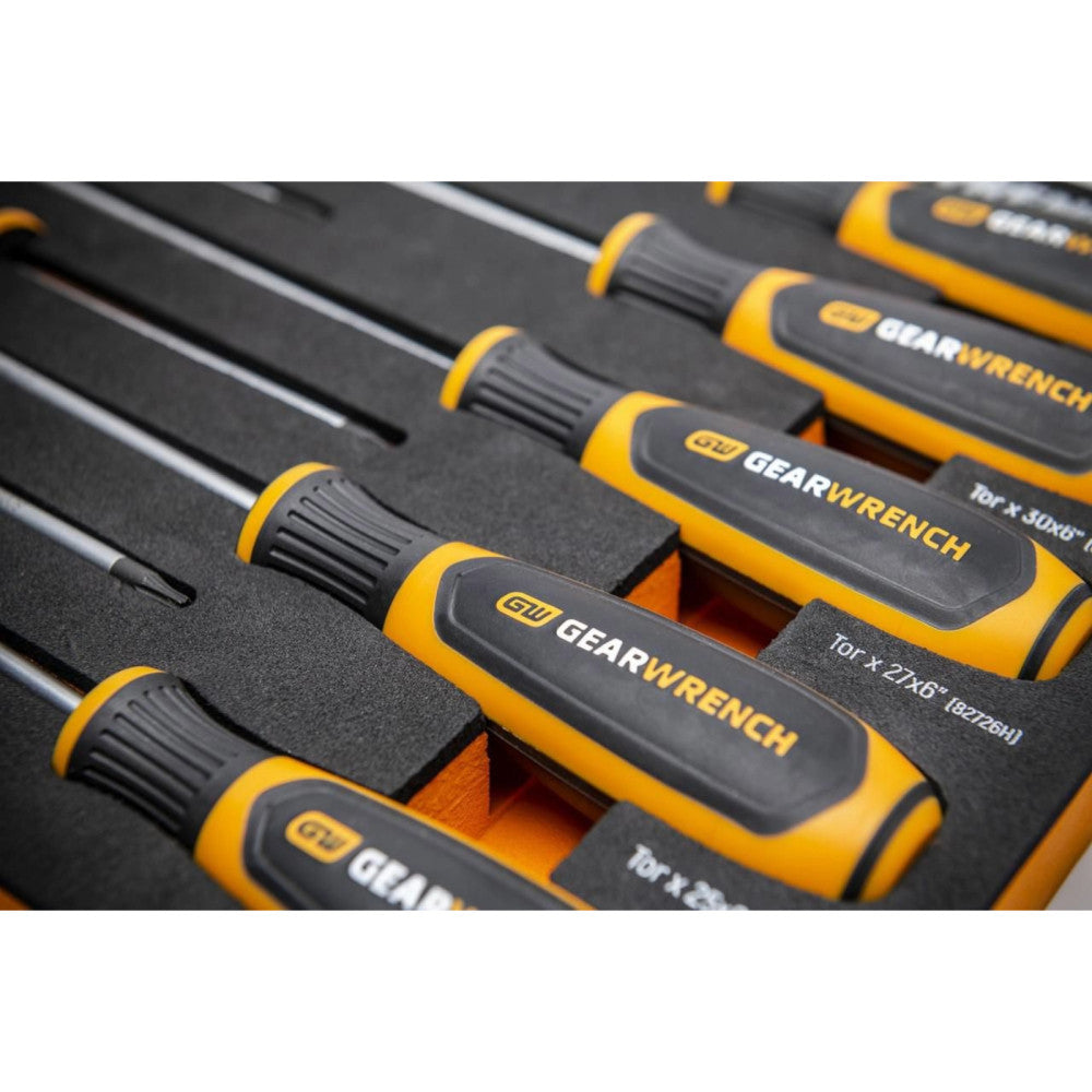 GEARWRENCH 10Pc Torx Dual Material Screwdriver Set In EVA Tray