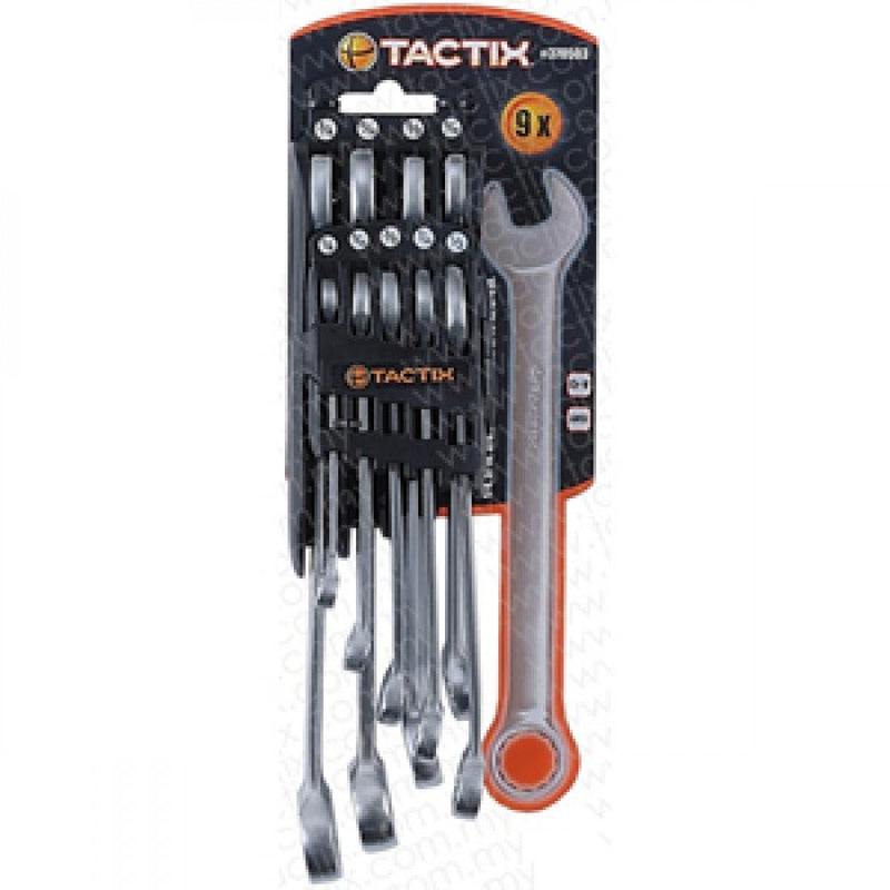 Tactix - 9Pc Combination Spanner Set - Sae