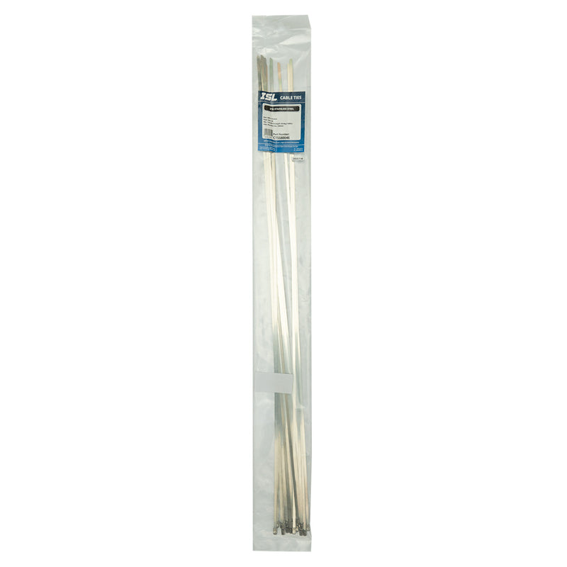 Isl 800 x 4.6mm 316 Stainless Cable Tie - 20 Pack