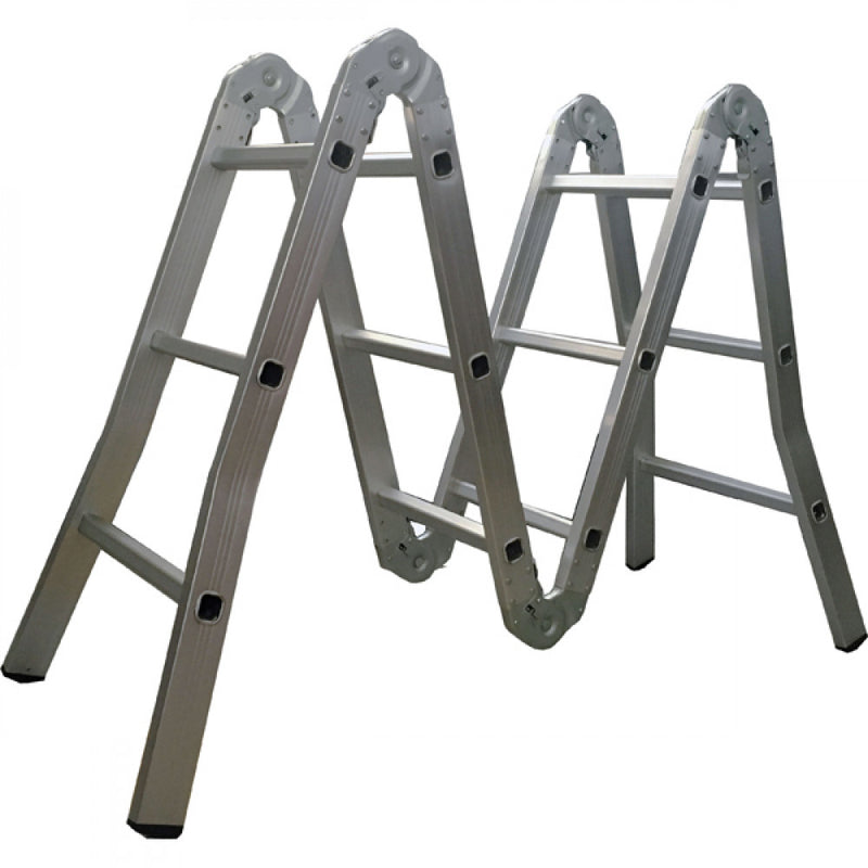 3.7M Multifold Aluminium Ladder 120Kg Cap.