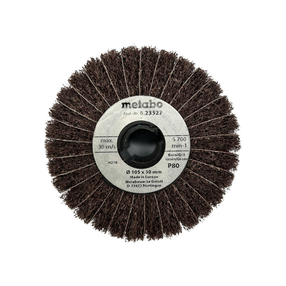 Metabo 105x50mm P80 Flap Wheel/Nylon Web Grinding Wheel