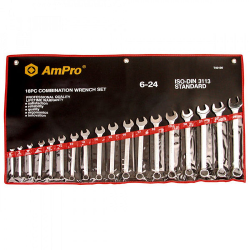 AmPro Combination Wrench Set 16pc-1/4-1.1/4"