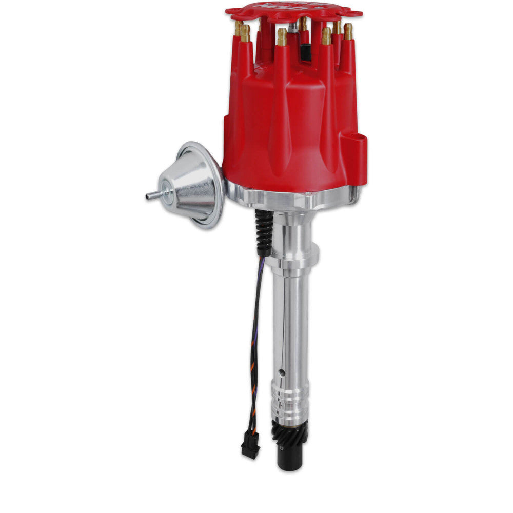 MSD Distributor Chevy V8 Pro Billet With Vacuum Advance Red#MSD8361