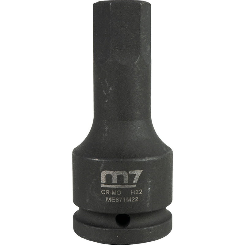 M7 Impact In Hex Socket, 3/4in Drive, 22mm