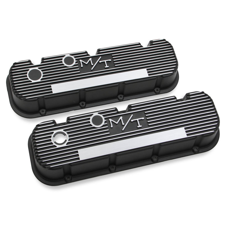 Holley Valve Covers Chev Big Block Black Cast M/T Vintage Series Set