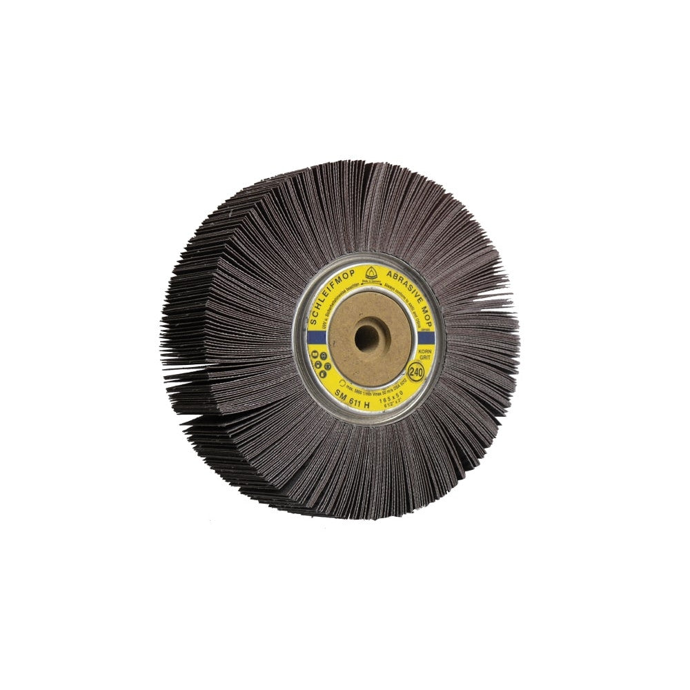 Klingspor SM611 Al/Ox Wooden Centred Flap Wheel - 165x25, 80g