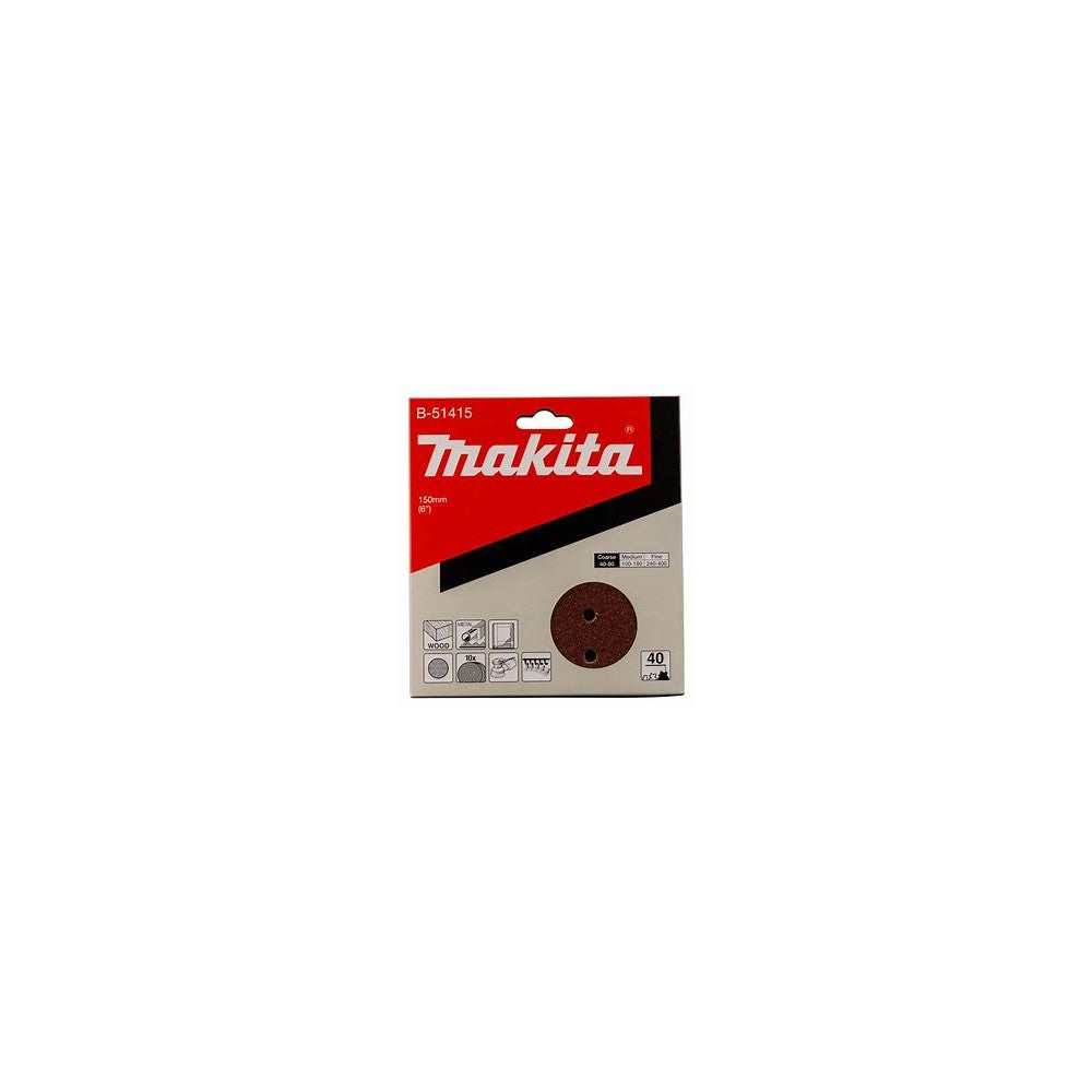 Velcro Disc 10 Piece 150mm 240G Brown