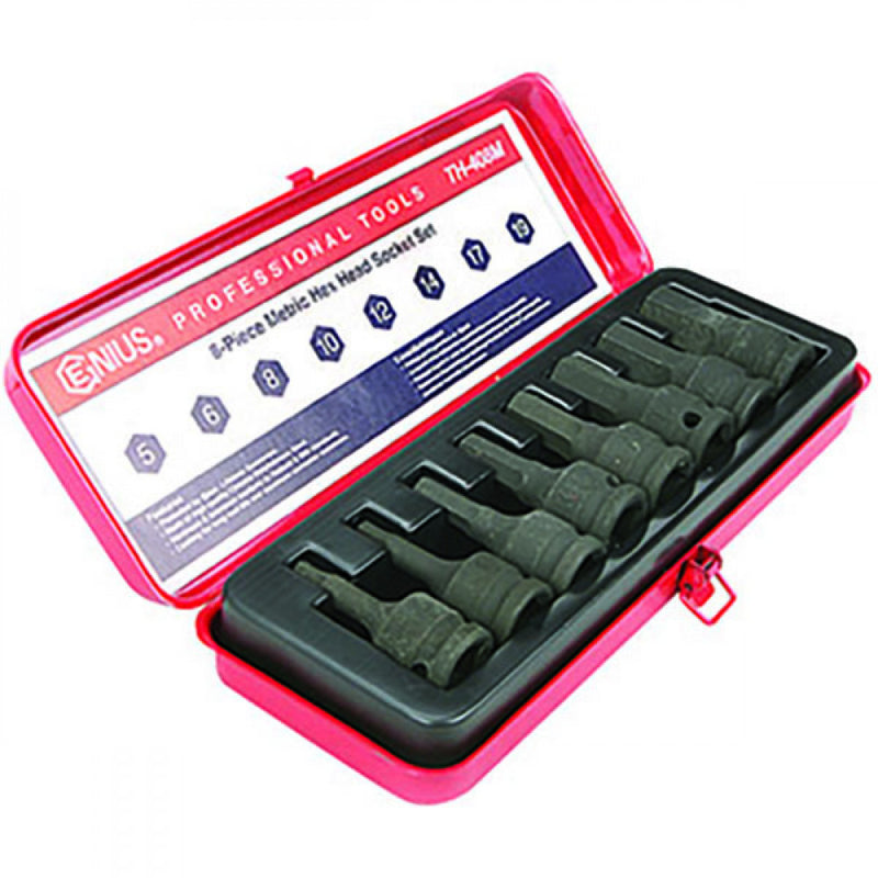 Genius 8Pc 1/2" Drive Inhex Socket Set