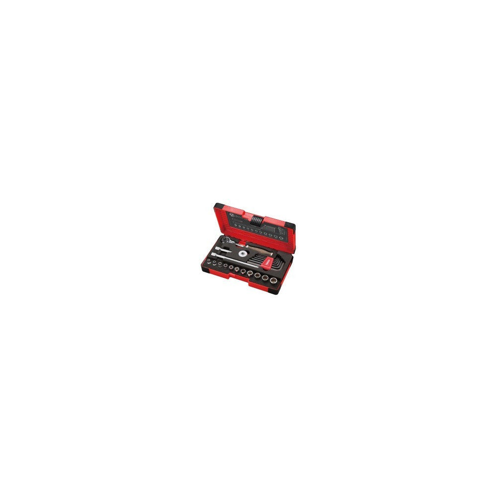 Vessel 1/4 Drive Socket Set With Swivel Head Ratchet