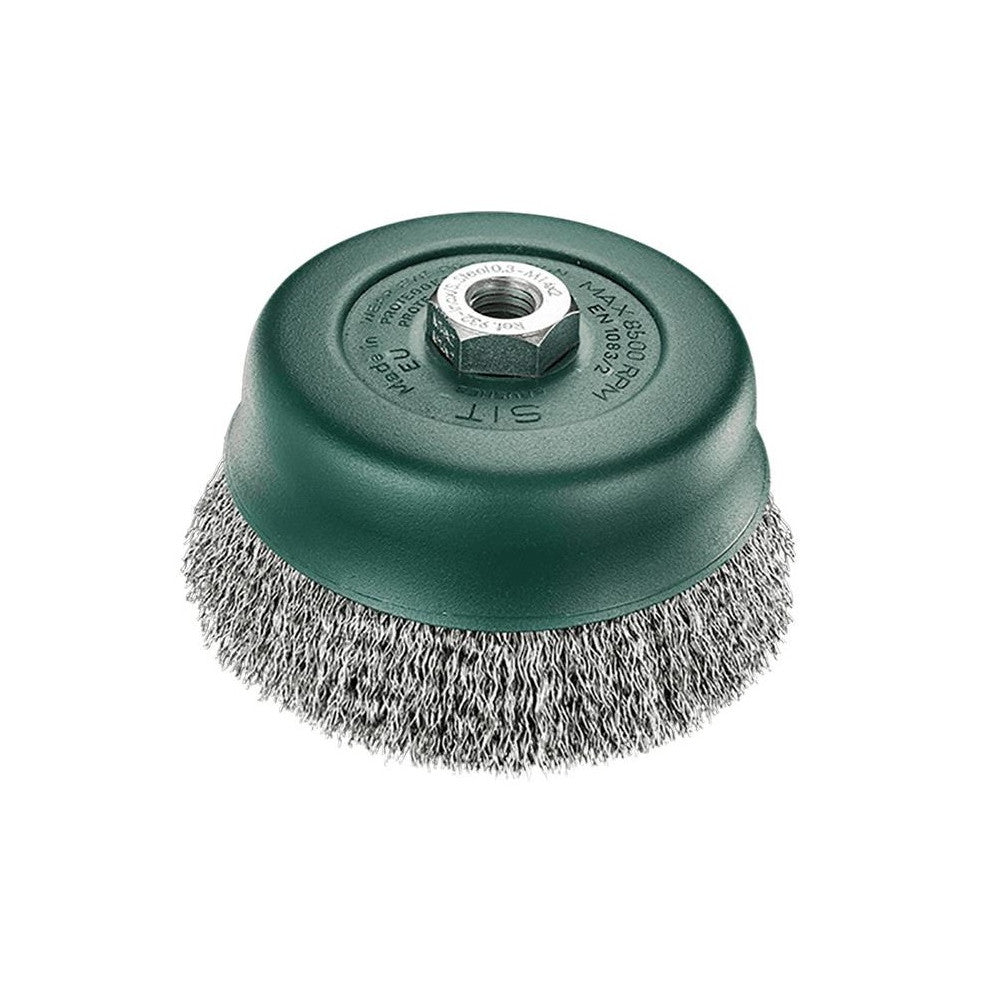 S.I.T. Crimped Wire Cup Wheel - M14, 80mm Crimped Stainless